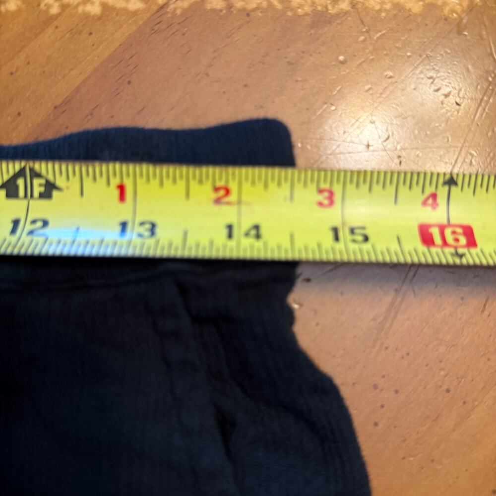 Free People Crinkle Gauze Cotton Pull On Pants Black Size Medium - Picture 7 of 8